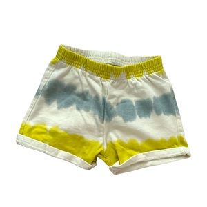 Zara shorts size 3-4. Tye dye blue and yellow.